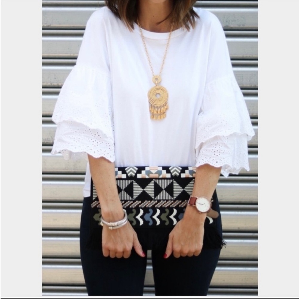 Stella & Dot Taj clutch purse black